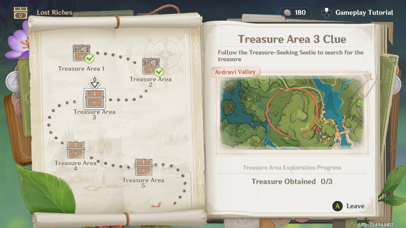 Genshin Impact treasure hunt locations for Lost Riches event